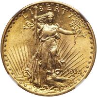 1913 $20 St. Gaudens NGC MS62