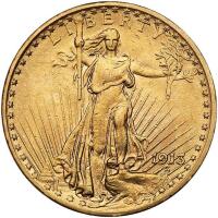 1913 $20 St. Gaudens PCGS AU55