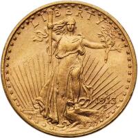 1913-S $20 St. Gaudens PCGS MS62