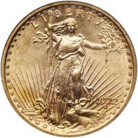 1922 $20 St. Gaudens NGC MS64