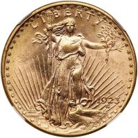 1923-D $20 St. Gaudens NGC MS63