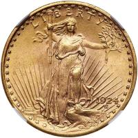 1924 $20 St. Gaudens NGC MS65