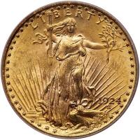 1924 $20 St. Gaudens PCGS MS62