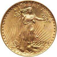 1924 $20 St. Gaudens PCGS MS63