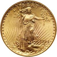 1924 $20 St. Gaudens NGC MS63