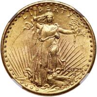 1925 $20 St. Gaudens NGC MS61