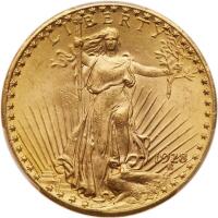 1928 $20 St. Gaudens PCGS MS63