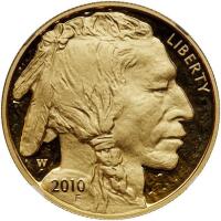 2010-W. $50.00 Gold Buffalo .9999 Fine 1 oz. NGC PF70 UC