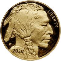 2020-W. $50.00 Gold Buffalo .9999 Fine 1 oz. NGC PF70 UC