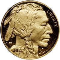 2021-W. $50.00 Gold Buffalo .9999 Fine 1 oz. NGC PF70 UC