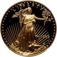 1992-W. $50.00 1 oz American Gold Eagle NGC PF70 UC