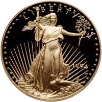1994-W. $50.00 American Gold Eagle PCGS PF70 DC