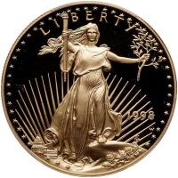 1998-W. $50.00 American Gold Eagle PCGS PF70 DC