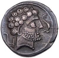 Iberia, Arsaos. Silver Denarius (3.99 g), ca. 150-100 BC Choice VF