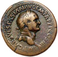 Vespasian. &Atilde;&dagger; Sestertius (24.38 g), AD 69-79 VF