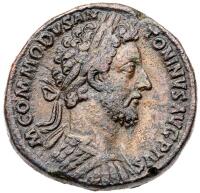 Commodus. &Atilde;&dagger; Sestertius (26.40 g), AD 177-192 VF