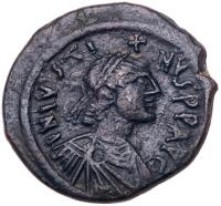 Justin I. &Atilde;&dagger; Follis (15.99 g), 518-527 About EF