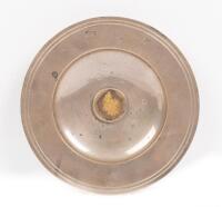 German States: Prussia. Sterling Silver Tray with Gold 20 Marks of 1901 at Base