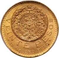 Mexico. 20 Pesos, 1959 PCGS MS66