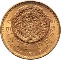 Mexico. 20 Pesos, 1959 PCGS MS64