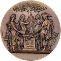 France. St. Louis Worlds Fair Bronze Medal, 1904 Unc