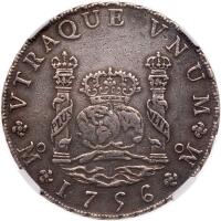 Mexico. 8 Reales, 1756-Mo MM NGC EF