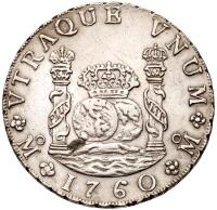 Mexico. 8 Reales, 1760-Mo MM EF Details