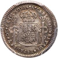 Mexico. &Acirc;&frac12; Real Size Silver Proclamation Medal, 1789 PCGS AU50