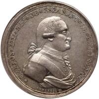 Mexico. Silver Proclamation Medal, 1791 Sombrerete PCGS AU55