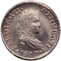 Mexico. &Acirc;&frac12; Real, 1817/6-Mo JJ PCGS MS64