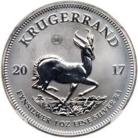 South Africa. 2017 50th Anniversary of First Silver Krugerrand Silver 1 Rand NGC
