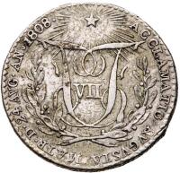 Spain. Silver Proclamation Medal, 1808 PCGS About Unc