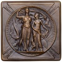 Louisiana Purchase Exposition Square Bronze Medal, 1904 PCGS Specimen 63