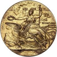Greece. Olympic Games Athens 10th Anniversary Participant's Gilt Copper Medal, 1906