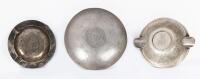 Worldwide. Lot of Silver Dishes or Small Ash Trays with Coins from Latin America at Base: