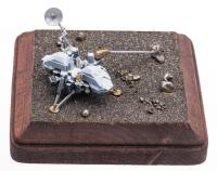 Detailed Model of 1976 Mars Viking Lander on a Meteorite Base