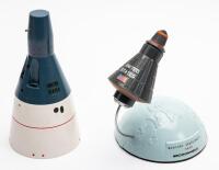 Two Vintage Original McDonnell Models, One Mercury Spacecraft Model on Northern Hemisphere Stand. One Resin Gemini Concept Capsu