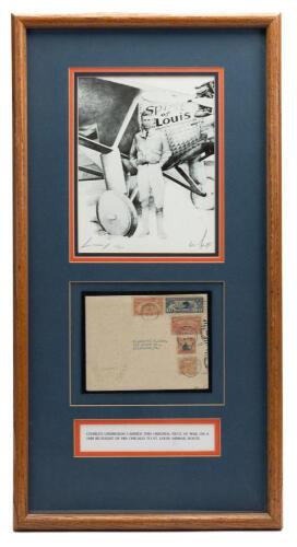Original Piece of Mail Carried by Charles Lindbergh on a 1928 Re-Flight
