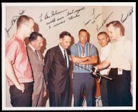 Gemini IV Group Photograph: Ben Hohmann, Edward H. White II, James A. McDivitt, James A. Lovell Jr., and Frank F. Borman II.