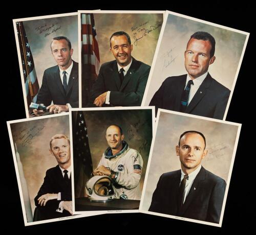 Gemini Astronauts: Six (6) Inscribed and Signed, Official Portraits, Stafford, Shepard, Bean. McDivitt, Cooper, Schweickart, All