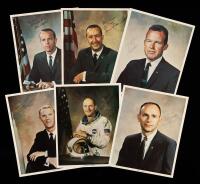 Gemini Astronauts: Six (6) Inscribed and Signed, Official Portraits, Stafford, Shepard, Bean. McDivitt, Cooper, Schweickart, All
