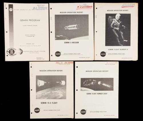 Five Gemini Flight Summary Reports from Bernard Hohmann's Personal Collection