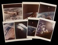 Set 2: 7 Color Kodak Paper Photographs From a Gemini Mission From Bernard Hohmann's Personal Collection