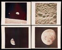 Apollo 8 Photo Archive, 26 Vintage Original Photos 25 with Red Numbers "A Kodak Paper" on Verso of All. Some Color Fade from Hea