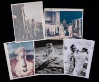 Apollo 11: Very Fine Collection of 10 Vintage Original Photos, Three (3) Red Numbered Photos, One W/Out, Six (B&W)