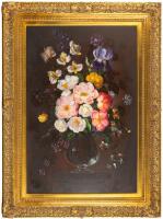 J. Blanche. Still Life: Peonies, Violets, Lilies and Iris