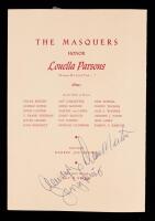 Rare Dual Signed Program by Jerry Lewis and Dean Martin a Birthday Program for The Masquers Honoring Louella Parsons