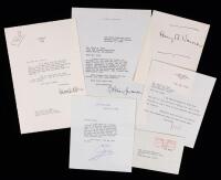 Golden Age of Hollywood Letters/Autographs. Joan Crawford, Gloria Swanson, Edward G. Robinson, H.B. Warner and Hedda Hopper.