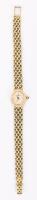 Ladies Vintage Baume & Mercier 14K Yellow Gold Watch Quartz Watch With Diamond Bezel, Mother of Pearl Dial and Sapphire Crystal