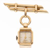 Ladies Vintage 14K Yellow Gold Watch Pin by Concorde